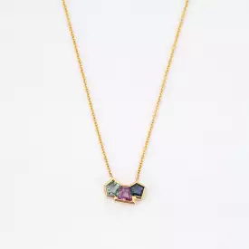 Sapphire Cluster Necklace