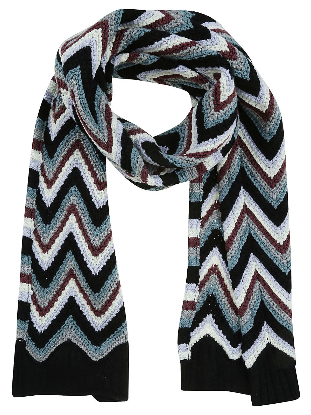 SCARF - Navy/Black Red