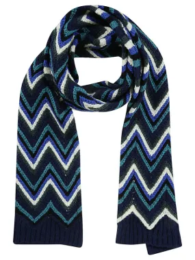 SCARF - Navy/Black Red