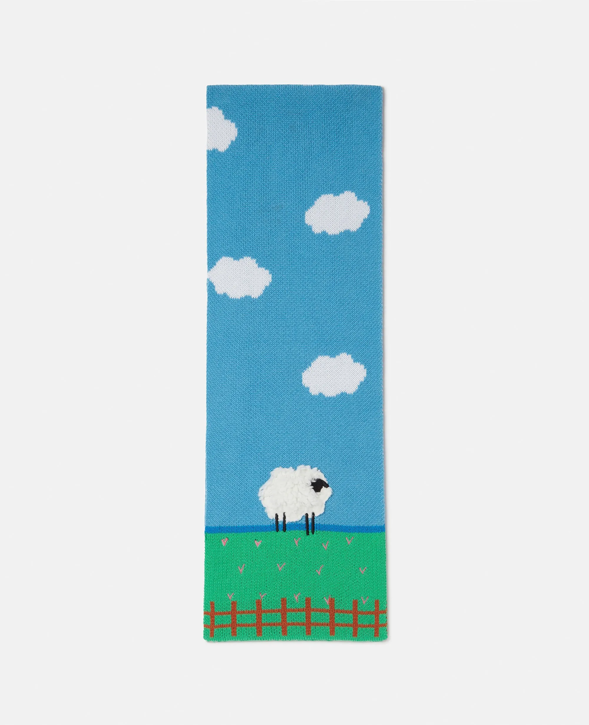 Sheep Embroidered Scarf