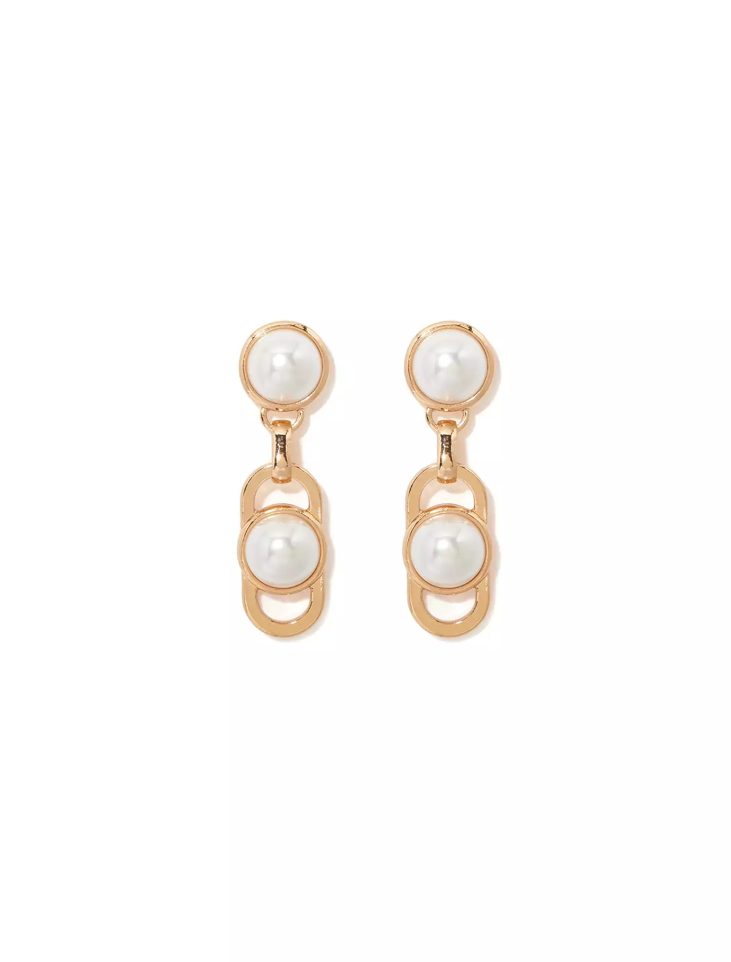 Signature Blair Link Pearl Earrings