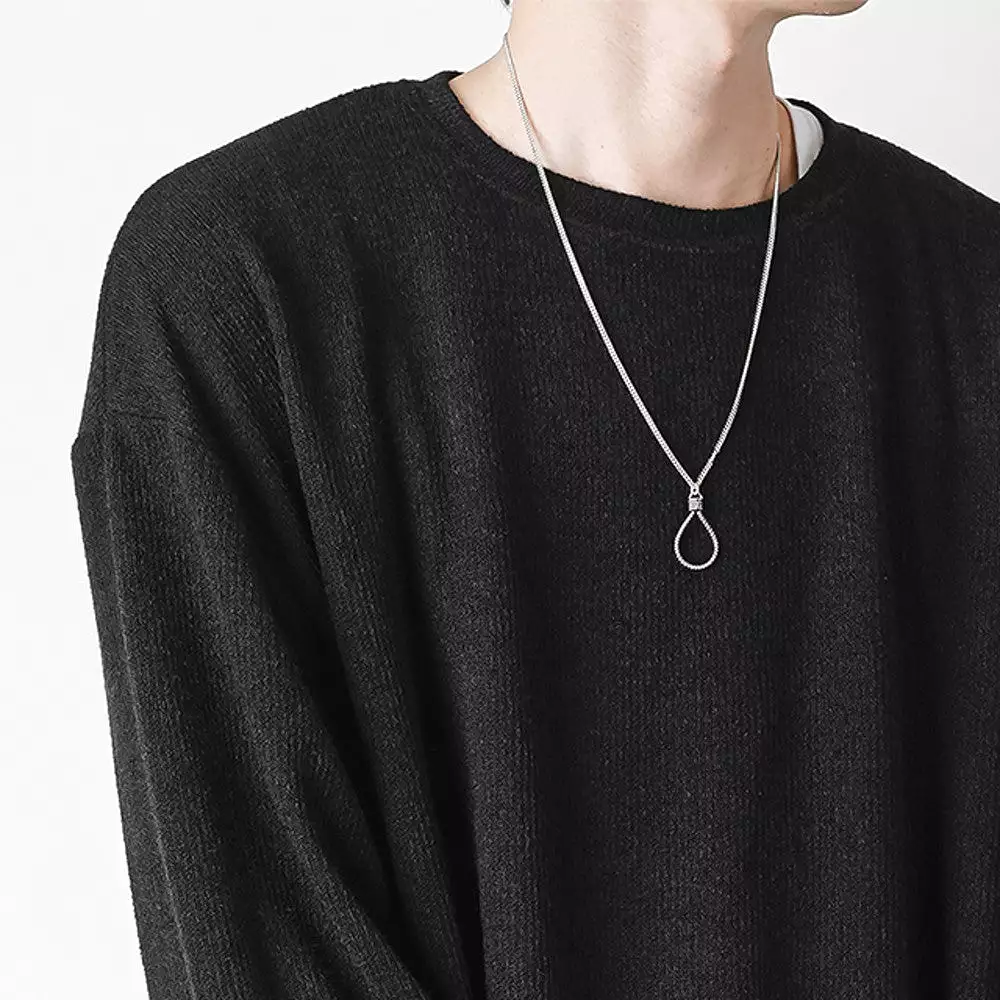 Silver Lasso Net Chain Necklaces for Men Korean Style Jewelry Kpop Idol Fashion Accessories Chic Celebrity