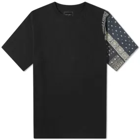 SOPHNET. Bandana Sleeve Panelled Wide TeeBlack