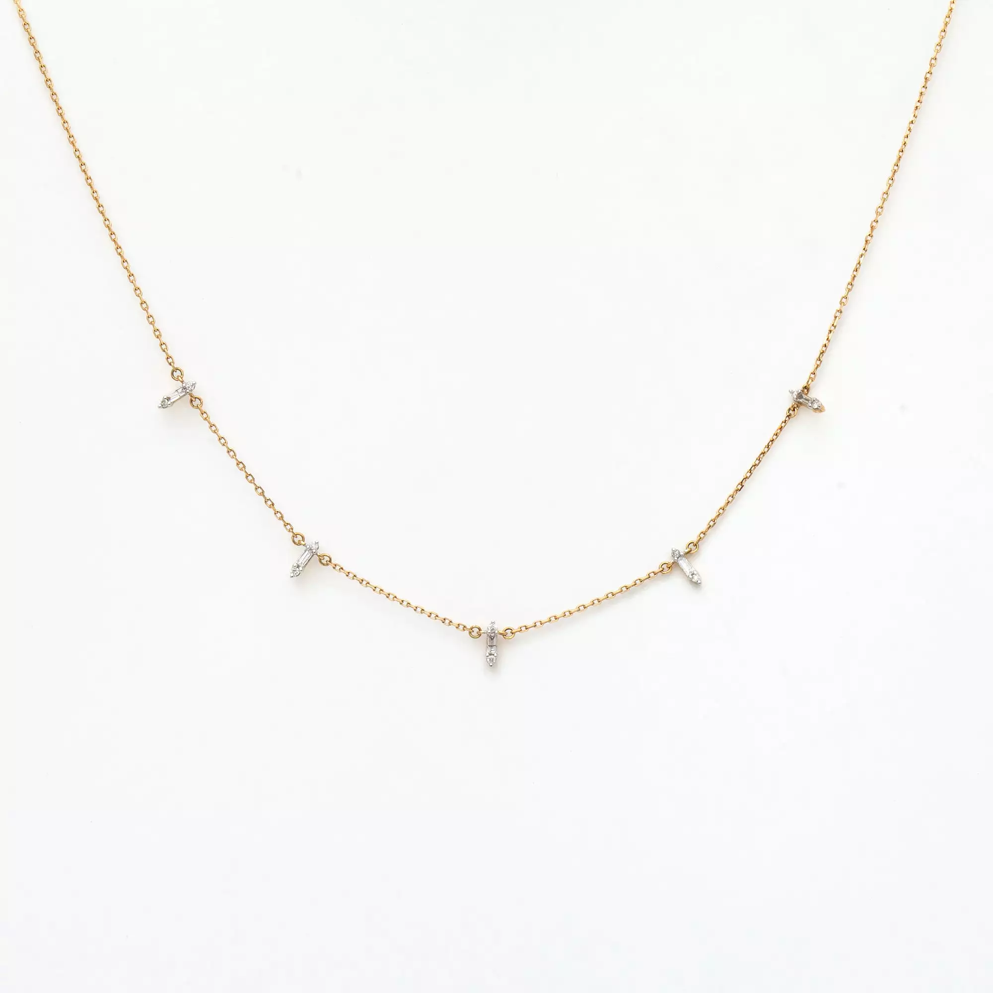 Stack Baguette Chain Necklace