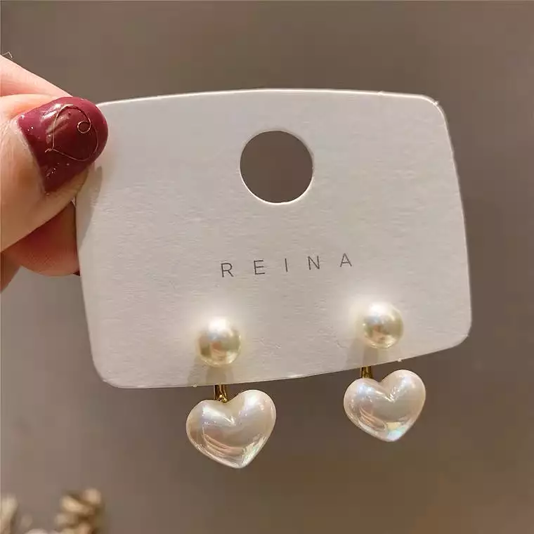 SWEET HEART PEARL EARRINGS BY96000