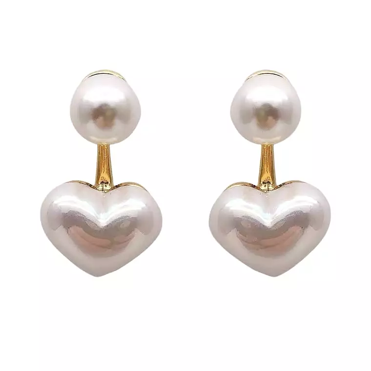 SWEET HEART PEARL EARRINGS BY96000