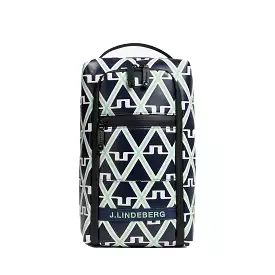 Synthetic Leather Printed Footwear Bag Geo JL Navy - SS24