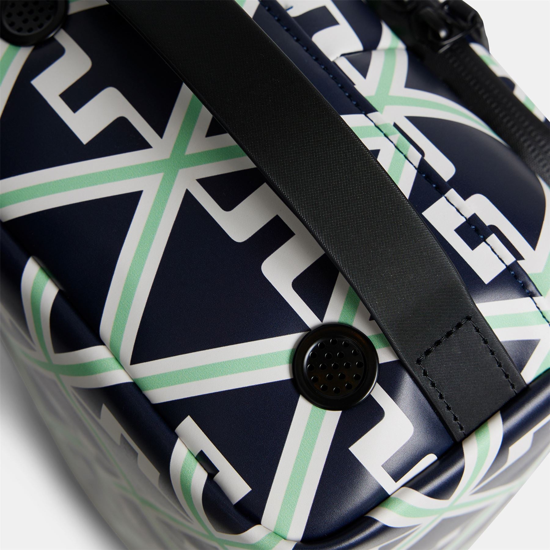 Synthetic Leather Printed Footwear Bag Geo JL Navy - SS24