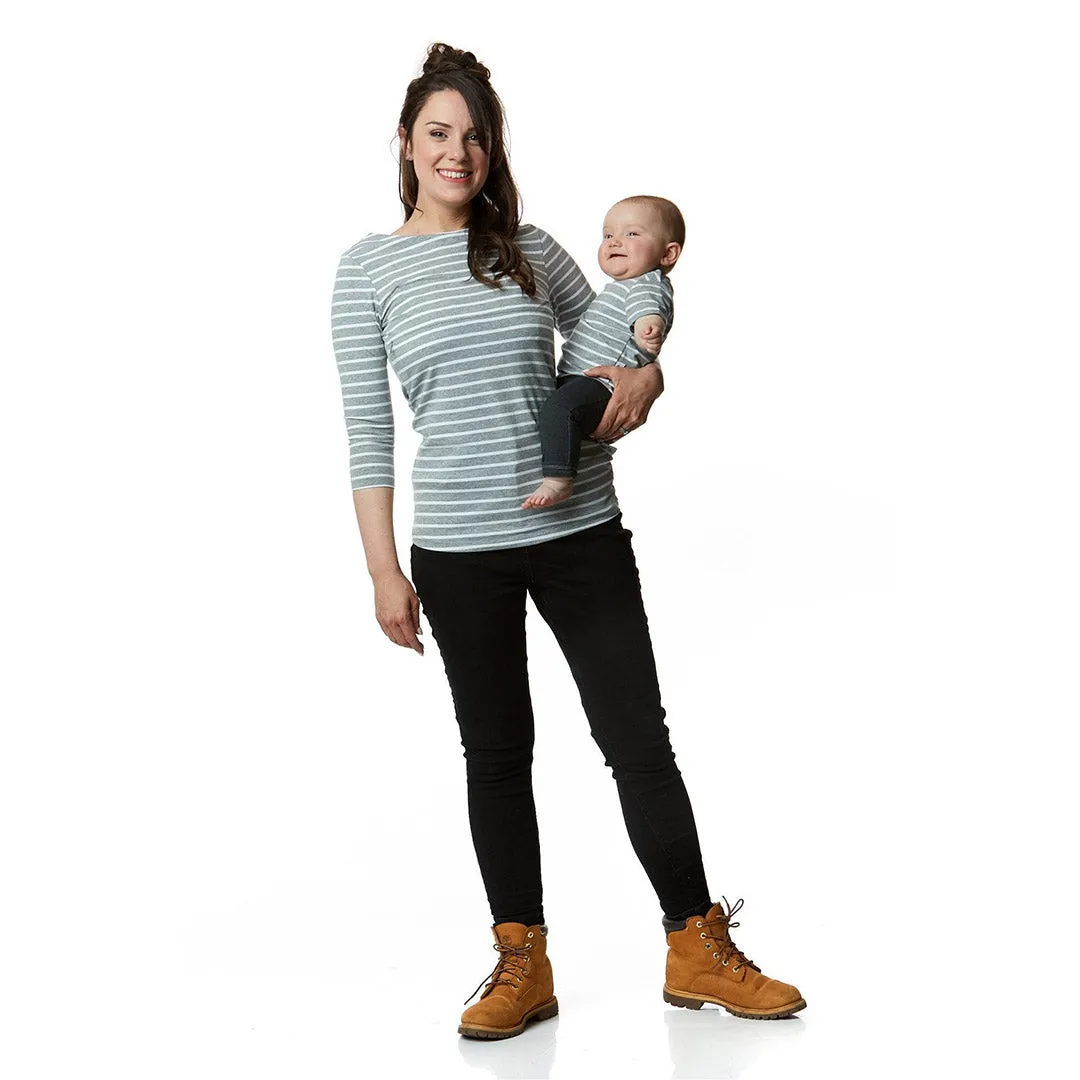 The Juno - 3/4 Sleeve Breastfeeding Mumma Top