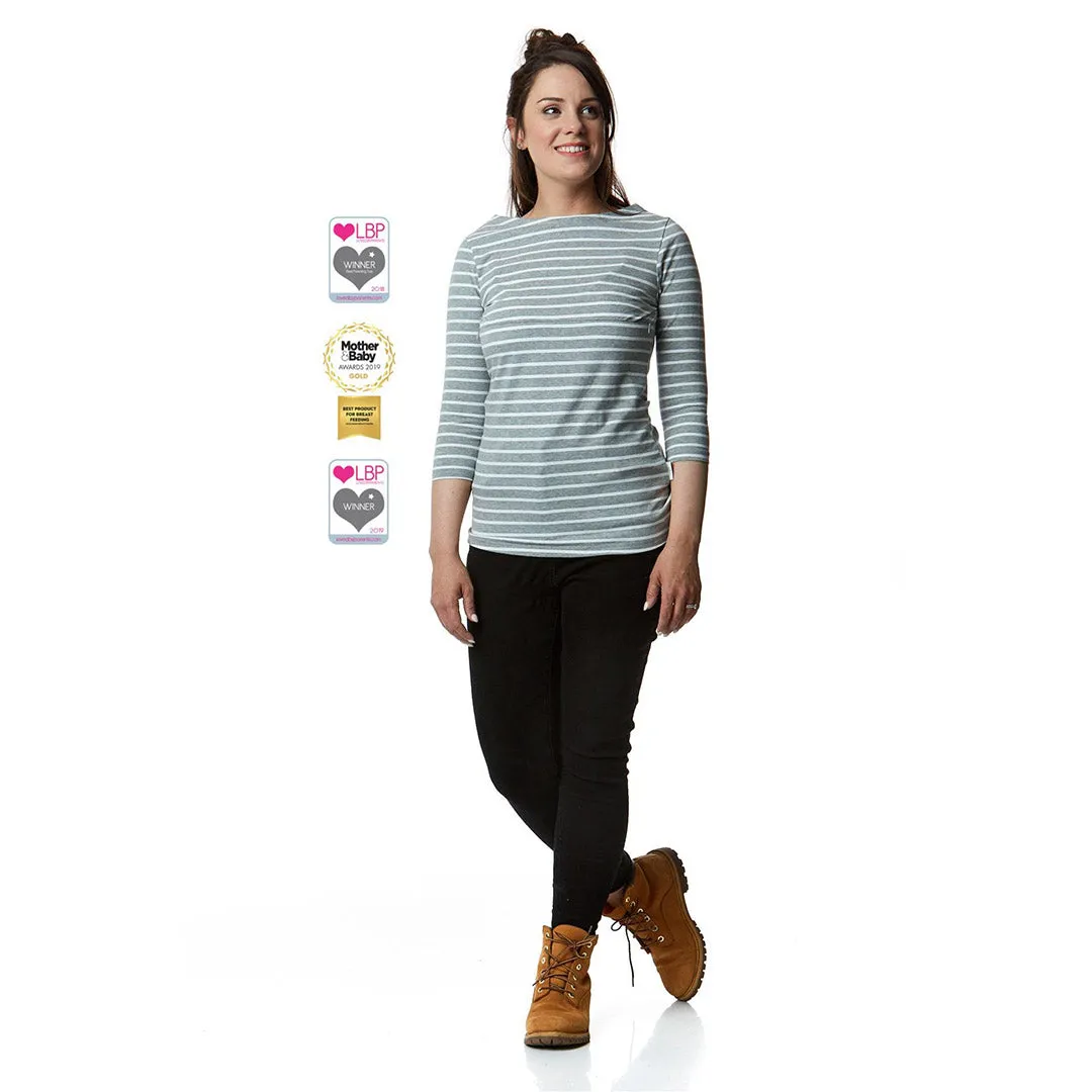 The Juno - 3/4 Sleeve Breastfeeding Mumma Top