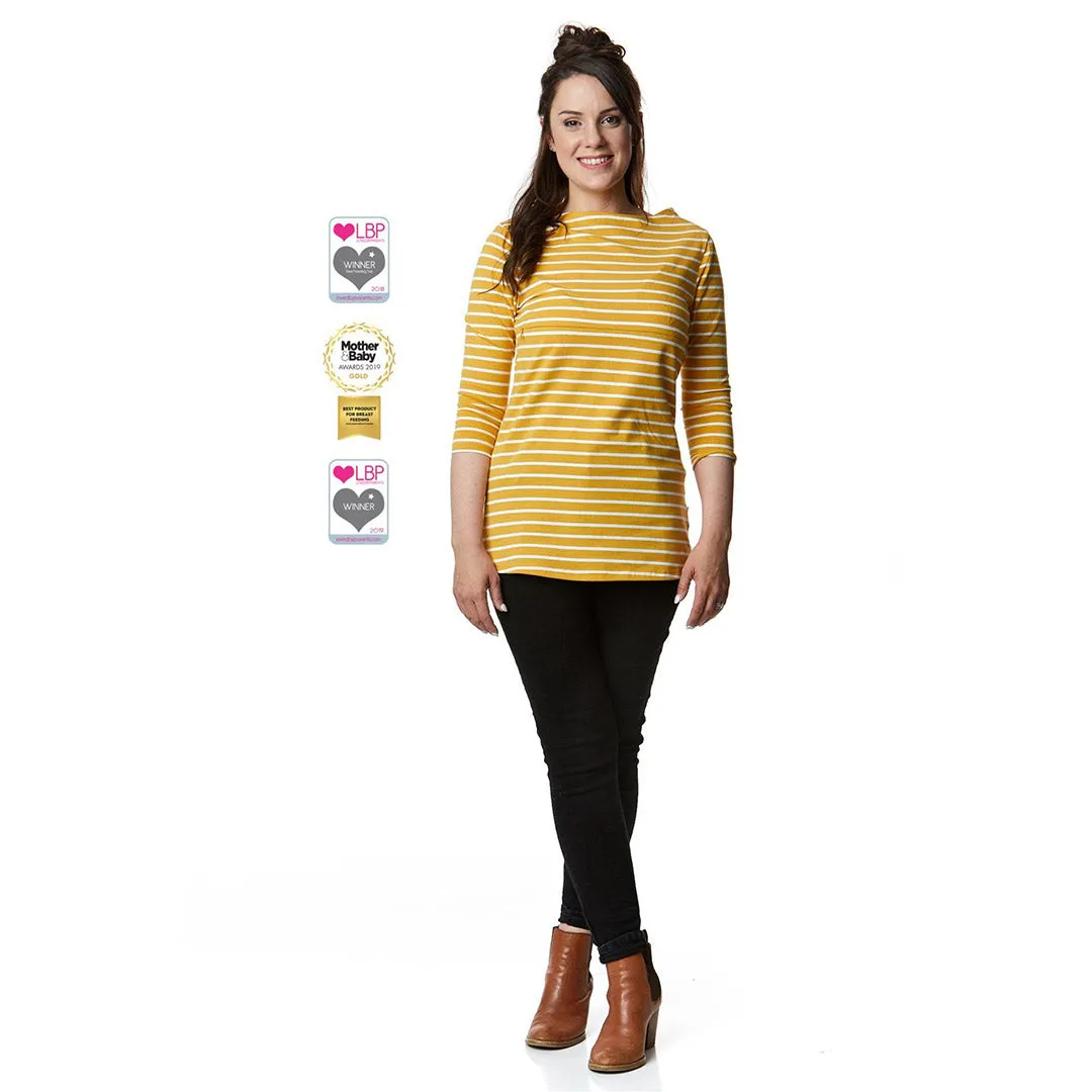 The Juno - 3/4 Sleeve Breastfeeding Mumma Top