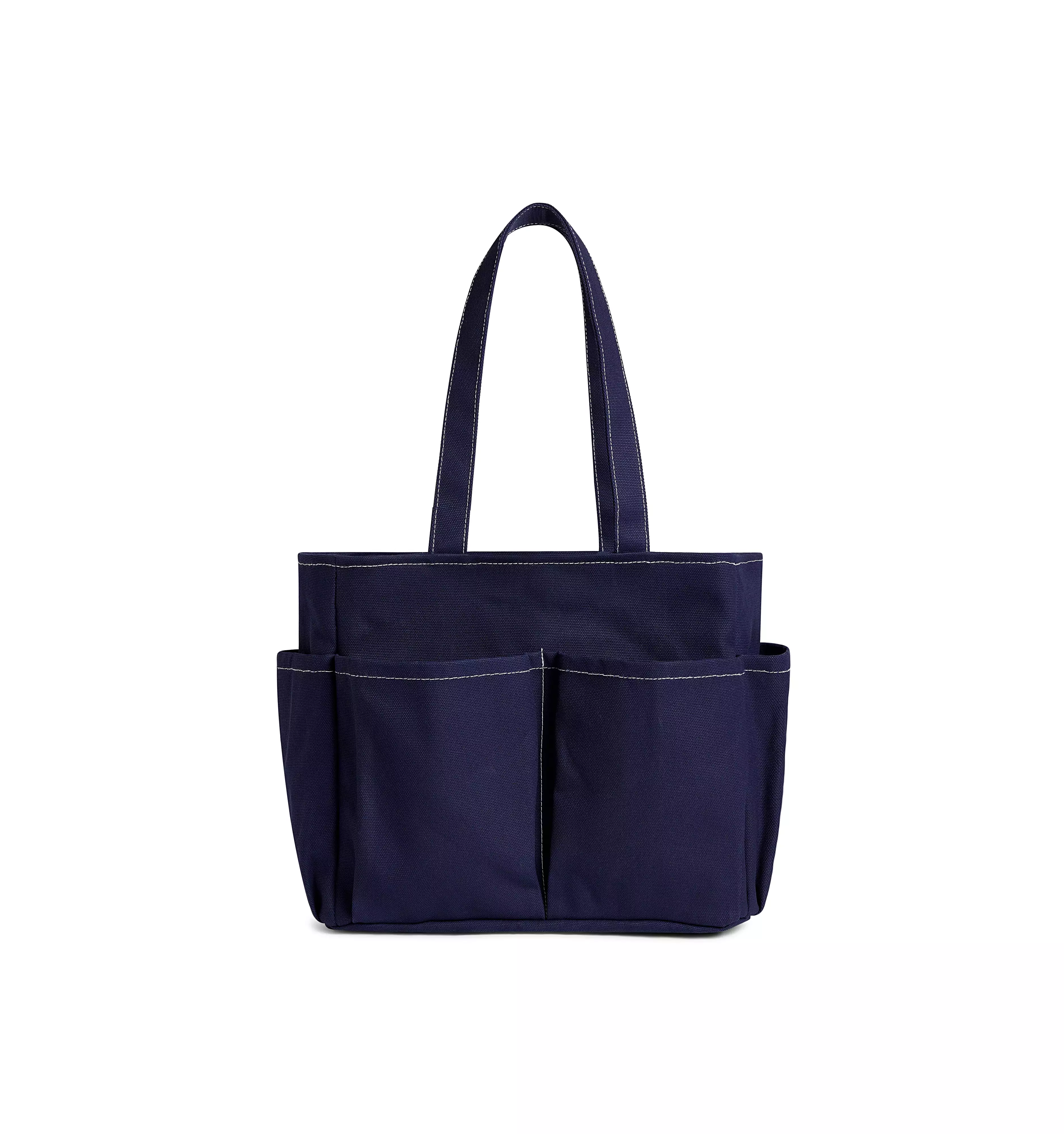 The Market Tote - Navy Cotton Canvas