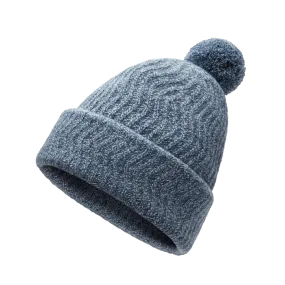 The Pom Beanie - Blue Grey Marl