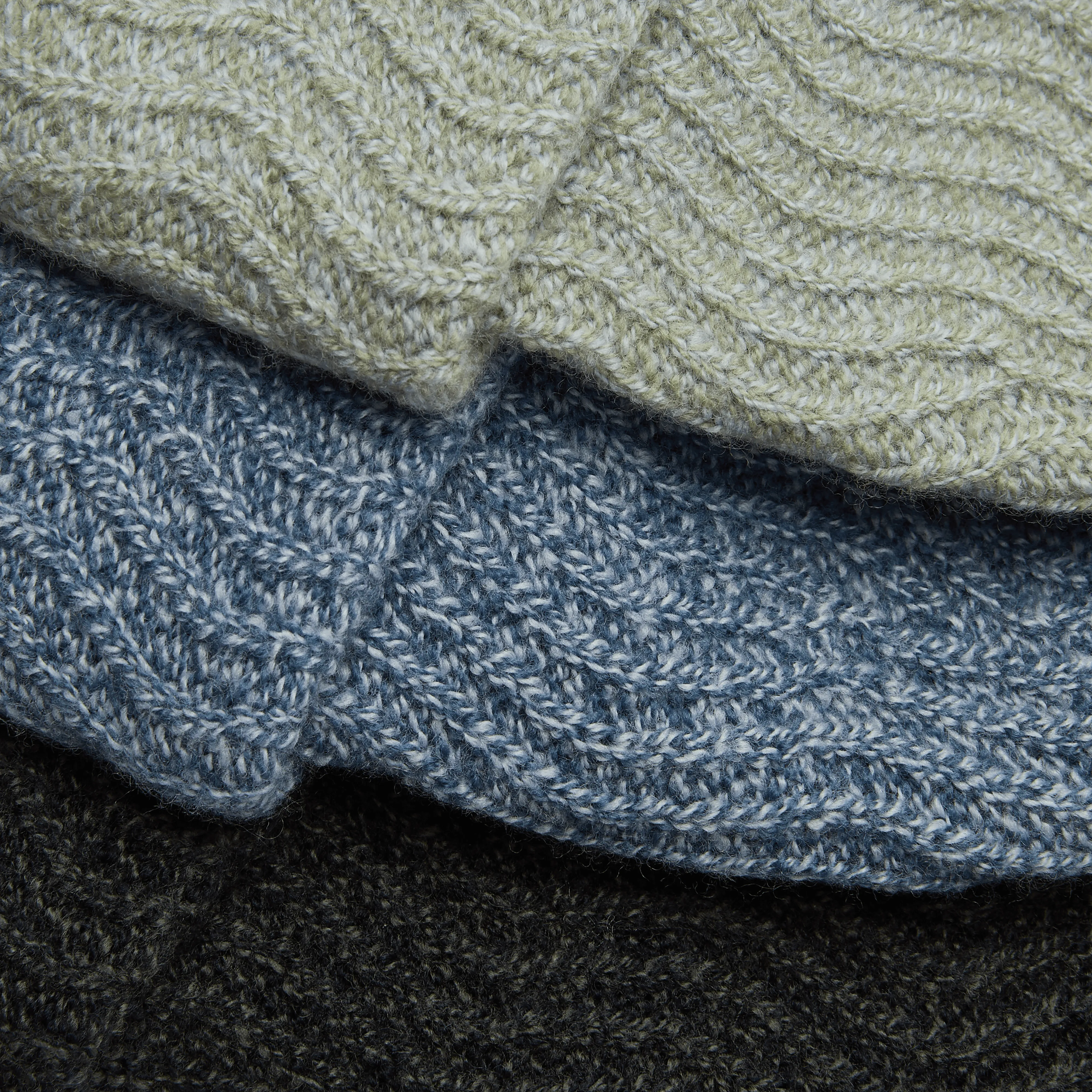 The Pom Beanie - Blue Grey Marl