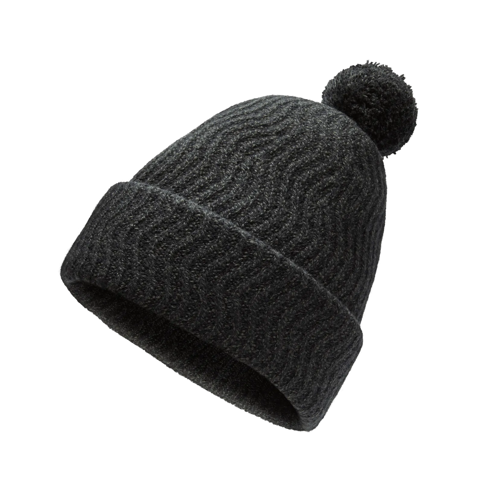 The Pom Beanie - Charcoal Marl