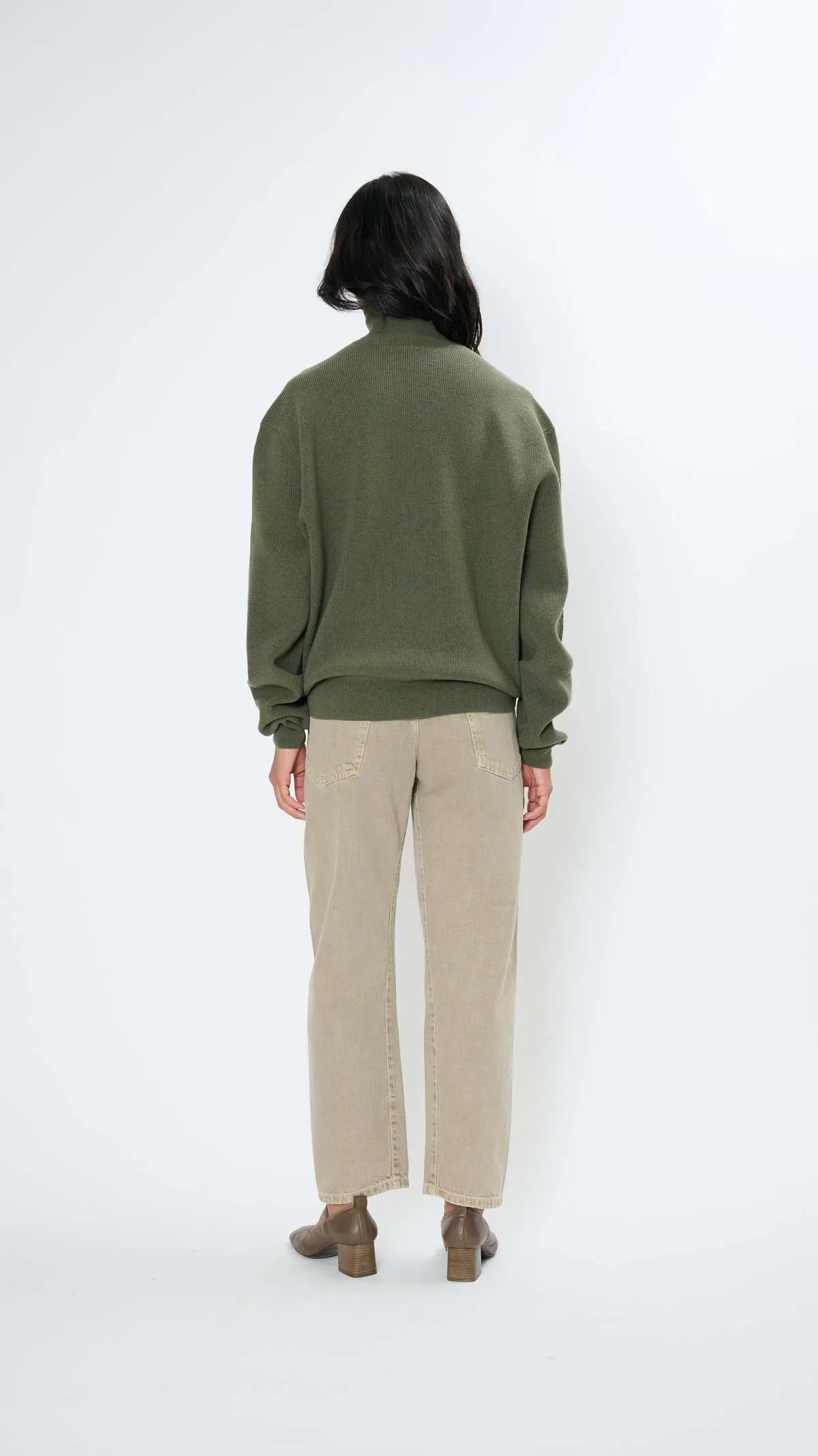 Turtleneck Jumper - Light Moss