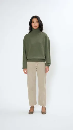 Turtleneck Jumper - Light Moss