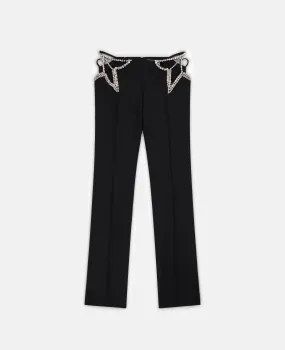 Ultra Low Rise Diamanté Star Trousers