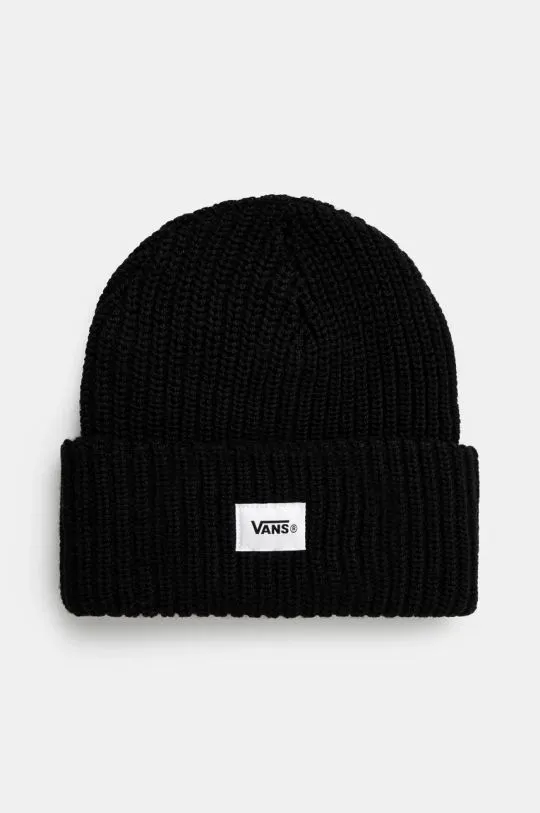 Vans wool beanie Premium Classics LX Standard Beanie black color thick knit VN000HM9BLK1