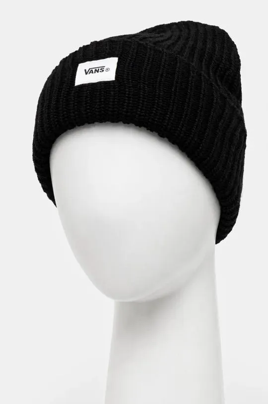 Vans wool beanie Premium Classics LX Standard Beanie black color thick knit VN000HM9BLK1