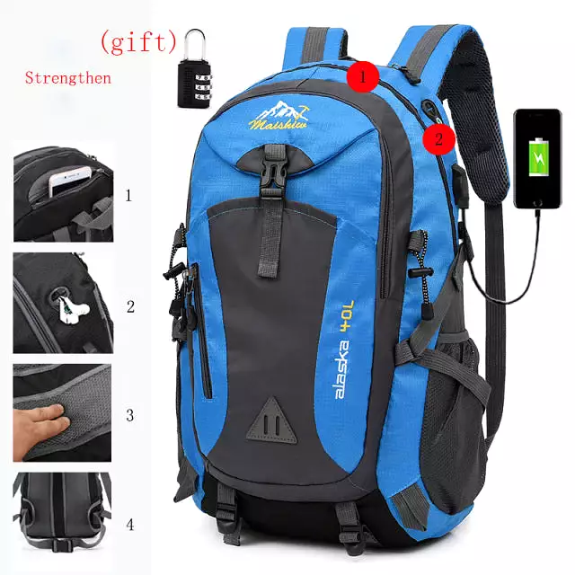 Waterproof Backpack Men Riding Sport Bags Outdoor Camping Travel Backpacks