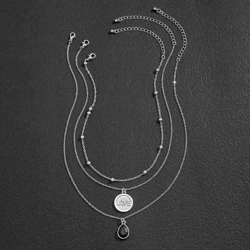 Women's Fashion Water Drop Pendant Necklaces