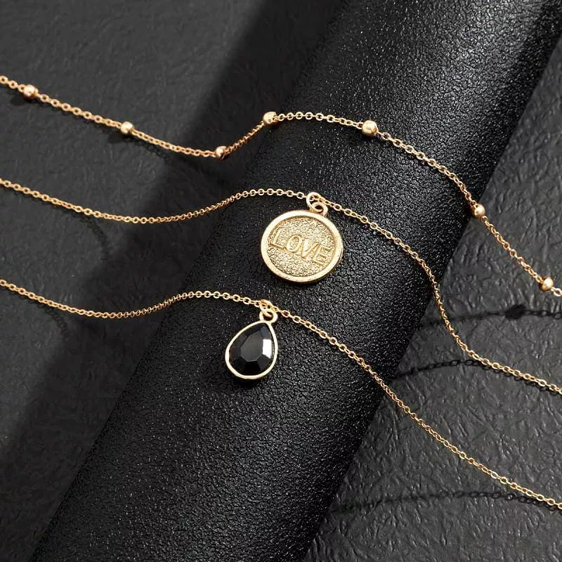 Women's Fashion Water Drop Pendant Necklaces