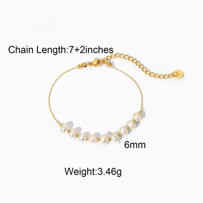 Women's Natural Freshwater Pearl Bracelet