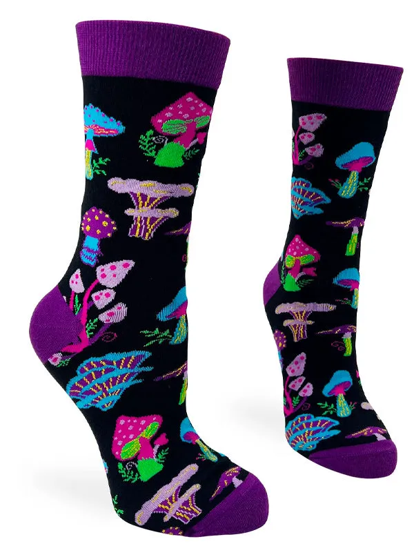 Women's Trippy Mushrooms Crew Socks