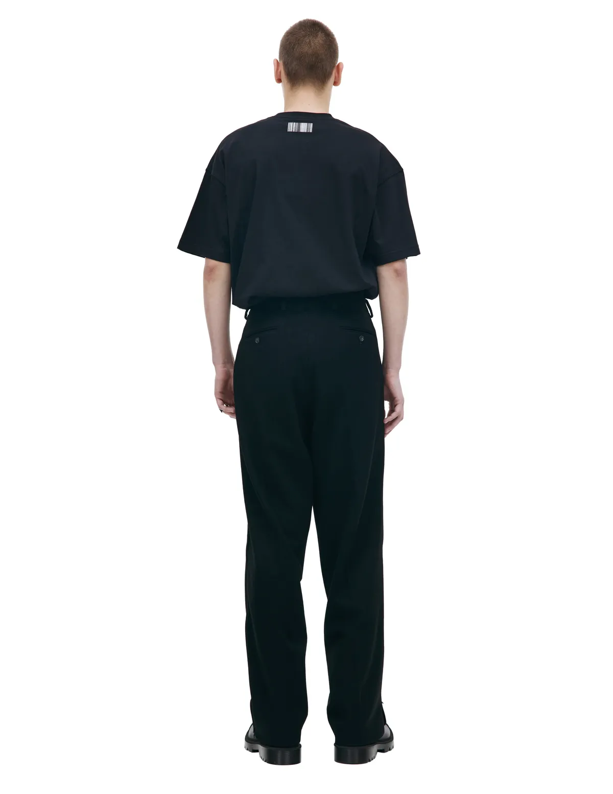 wool trousers - Black