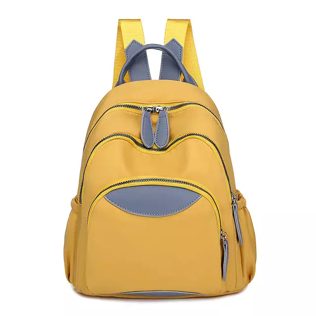 yellow travel sport backpack mobile phone bag book bag gift