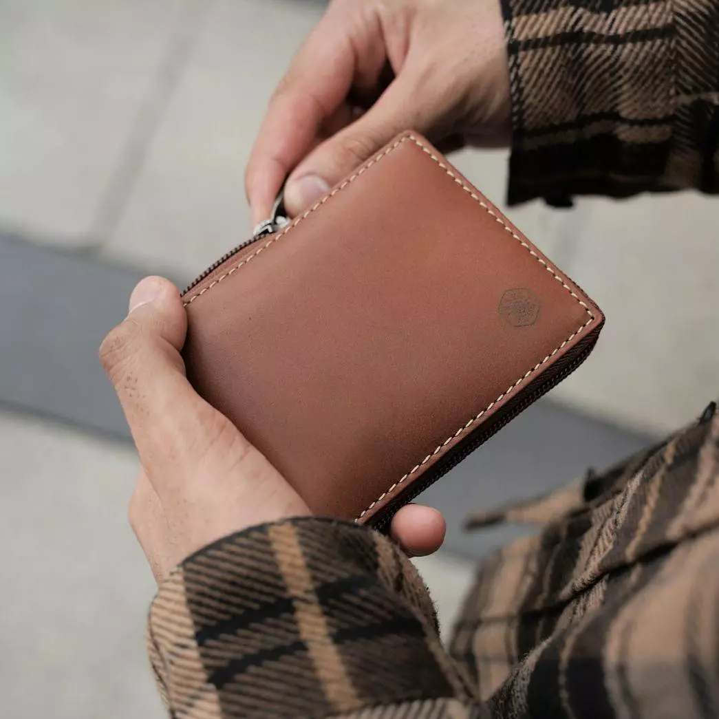 Zip Around Coin Wallet, Clay