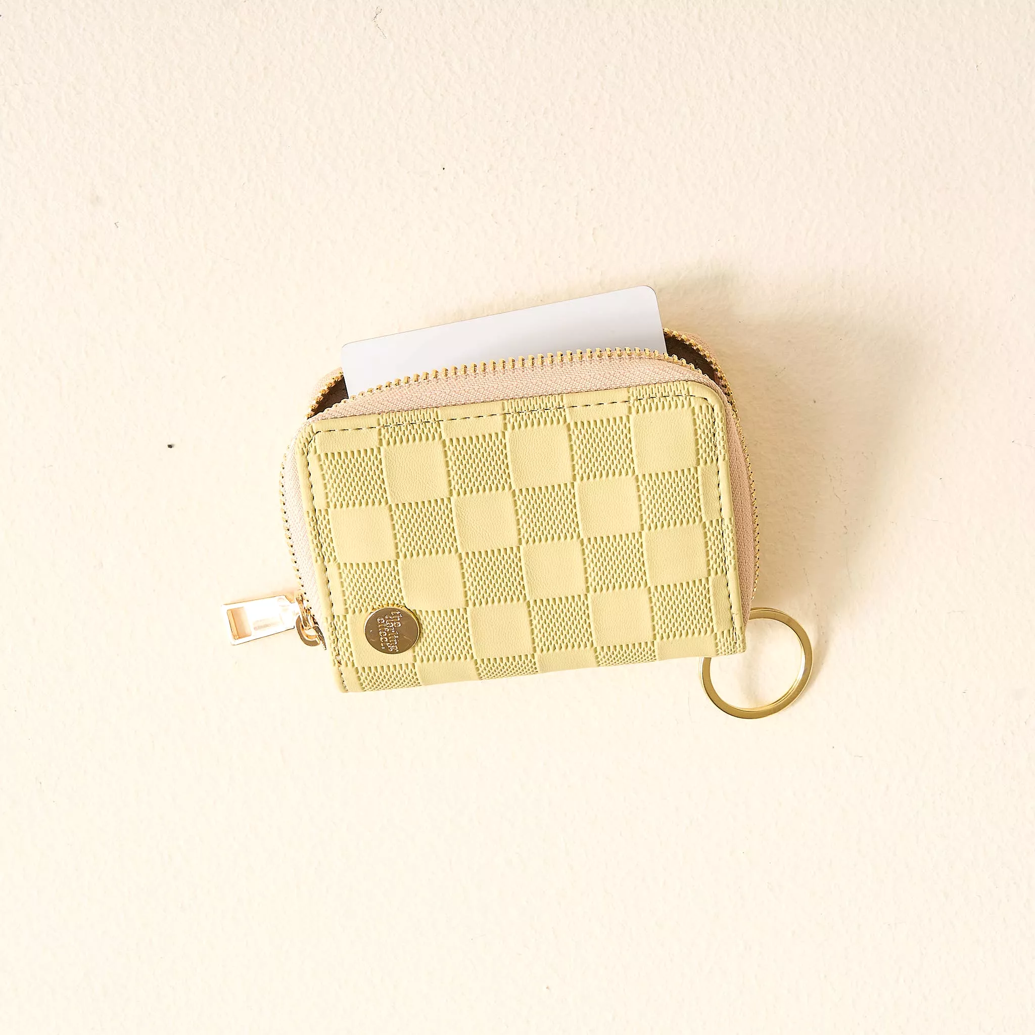 Zip Around Wallet- Green Check