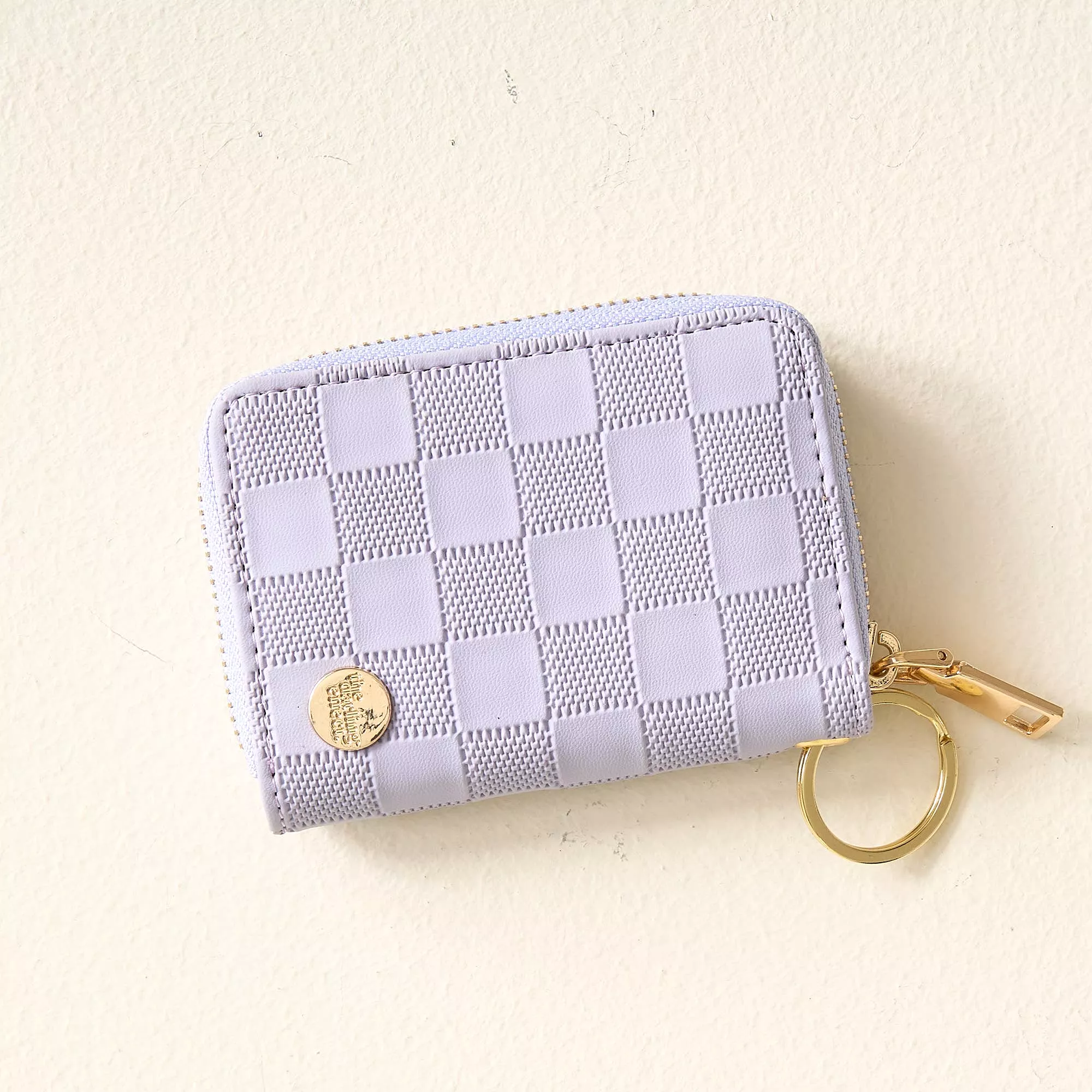 Zip Around Wallet- Periwinkle Check